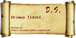 Drimus Ildikó névjegykártya