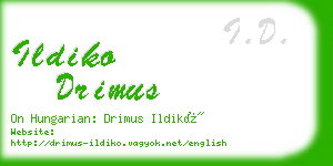 ildiko drimus business card